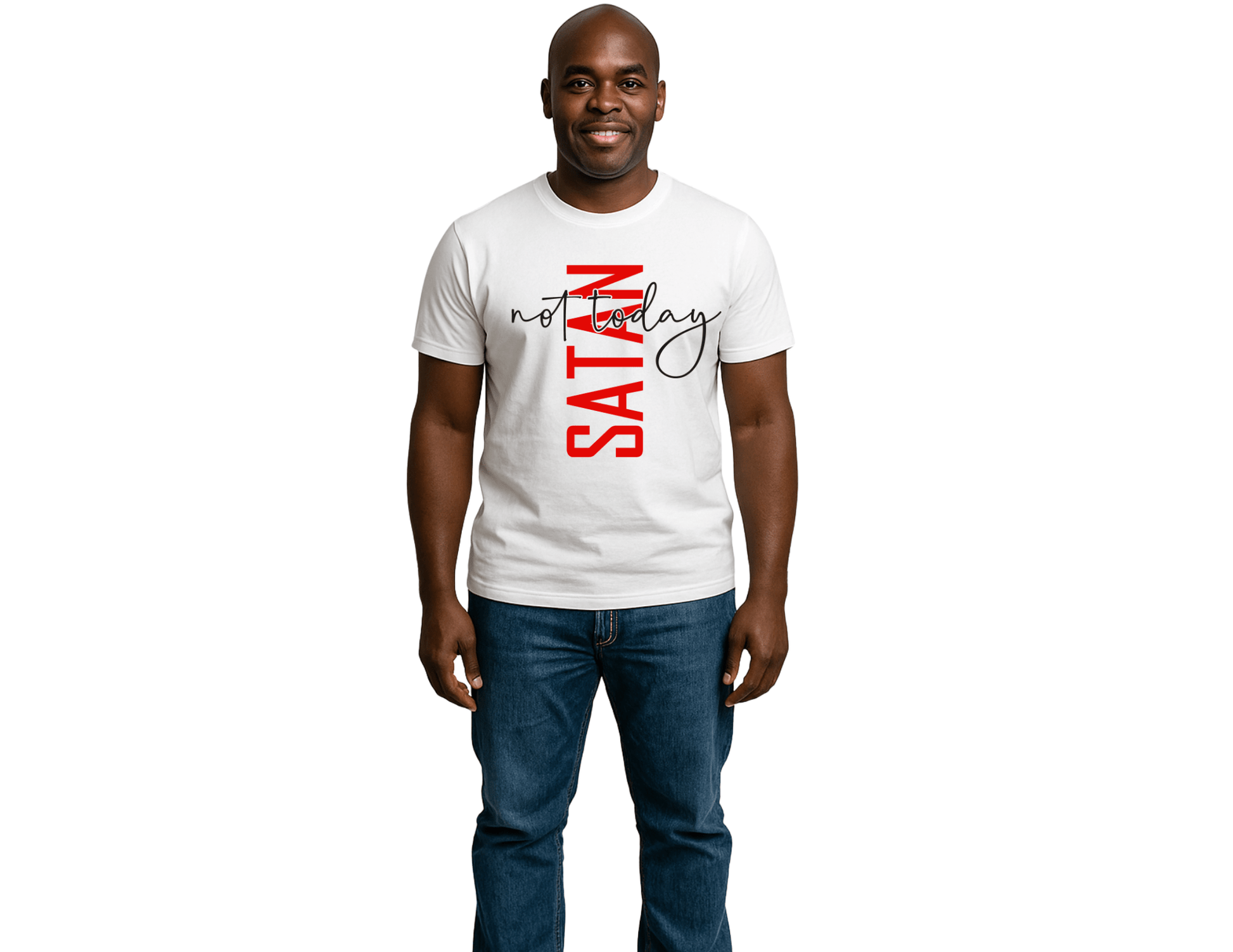 Not Today SATAN - Men's Shirt - Jams Custom CreationsJams Custom Creations